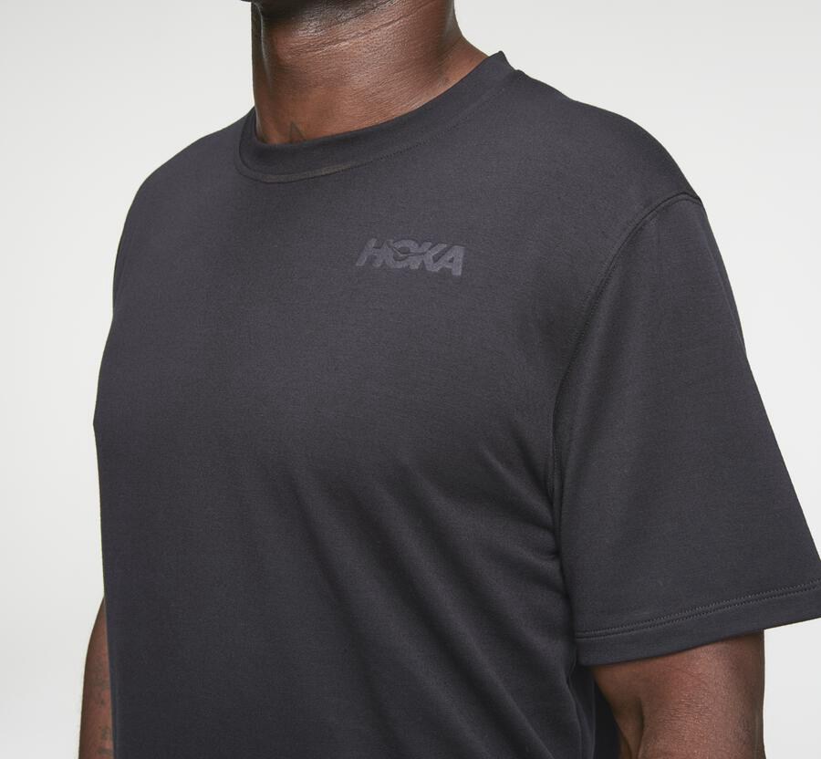 Camisa Hoka One One Masculino Pretas - Lifestyle - 205-DVWMSR